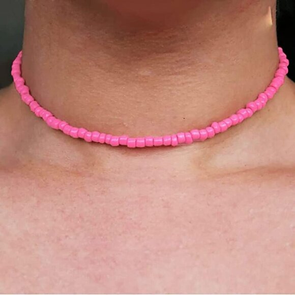 Boho Beaded Choker Necklace Colorful Short Necklaces Summer Beach Necklaces Jewe - Picture 2 of 7